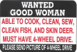 Wanted Good Woman Decal