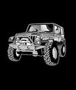 Vehicle T-Shirt - Jeep JK 4-Door T-Shirt - Black - Small