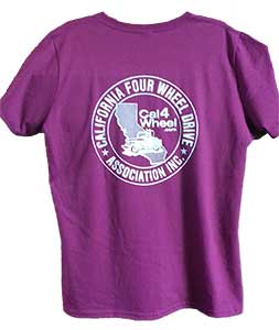 Ladies Cal4Wheel V-Neck T-Shirt - Raspberry - 2X