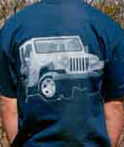 Youth Vehicle T-Shirt - Jeep Flat Fender - Gray - Small